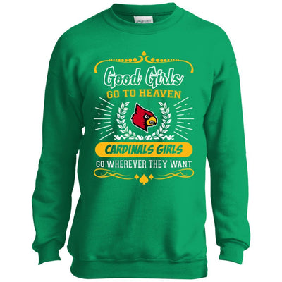 Good Girls Go To Heaven Louisville Cardinals Girls T Shirts