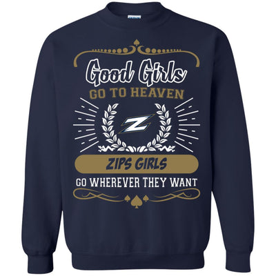 Good Girls Go To Heaven Akron Zips Girls T Shirts