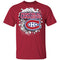 Colorful Earthquake Art Montreal Canadiens T Shirt