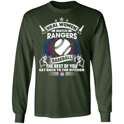 Funny Gift Real Women Watch Texas Rangers T Shirt