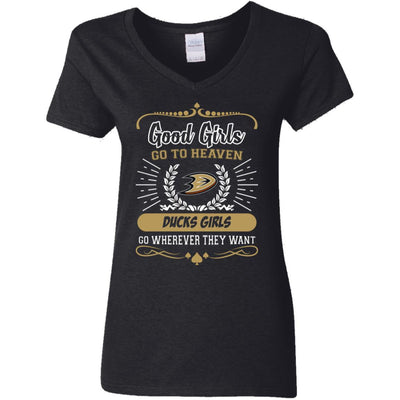 Good Girls Go To Heaven Anaheim Ducks Girls T Shirts