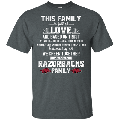 We Are An Arkansas Razorbacks Family T Shirt