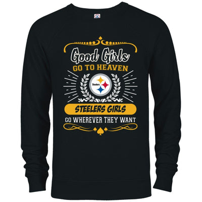 Good Girls Go To Heaven Pittsburgh Steelers Girls T Shirts