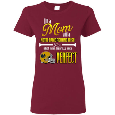 Cool Pretty Perfect Mom Fan Notre Dame Fighting Irish T Shirt