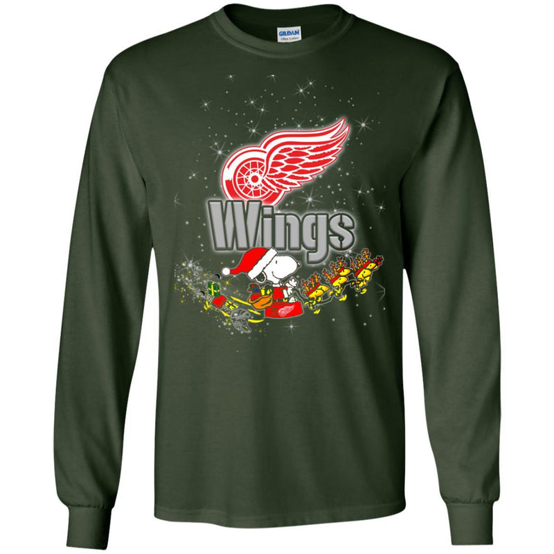 Snoopy Christmas Detroit Red Wings T Shirts