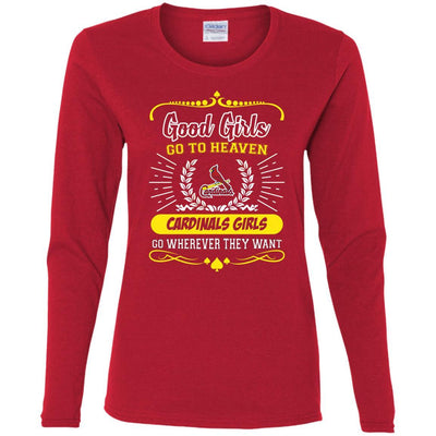 Good Girls Go To Heaven St. Louis Cardinals Girls T Shirts