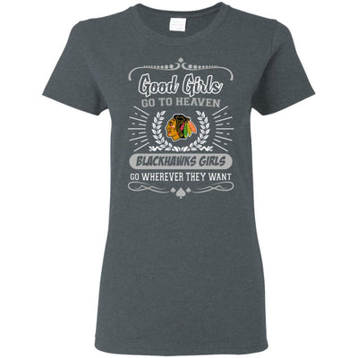 Good Girls Go To Heaven Chicago Blackhawks Girls T Shirts