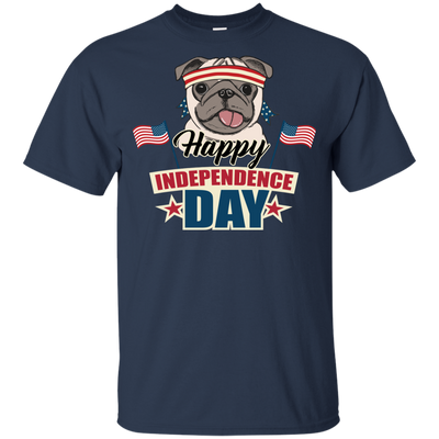 Happy Independence Day Pug T Shirts V2