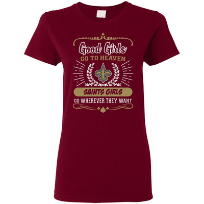 Good Girls Go To Heaven New Orleans Saints Girls T Shirts