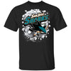 Colorful Earthquake Art San Jose Sharks T Shirt