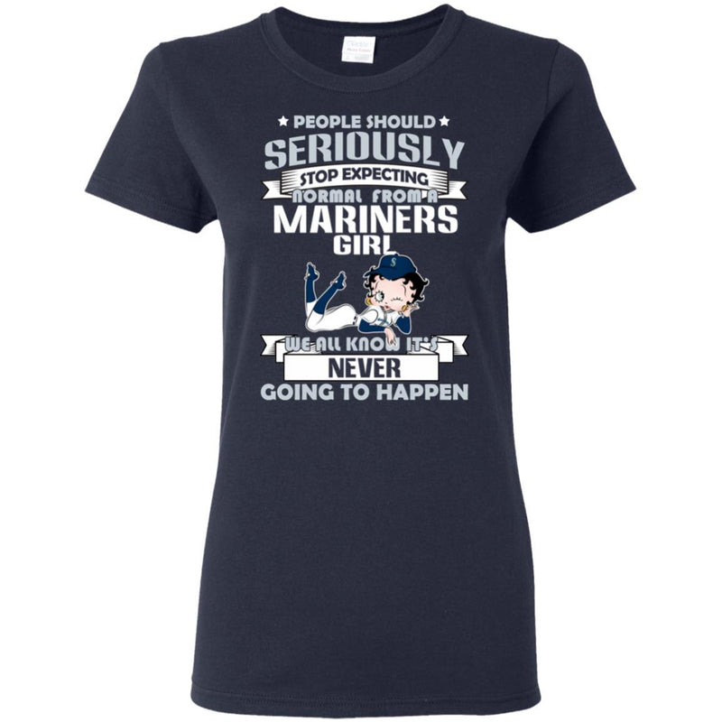 People Should Seriously Stop Expecting Normal From A Seattle Mariners Girl T Shirt