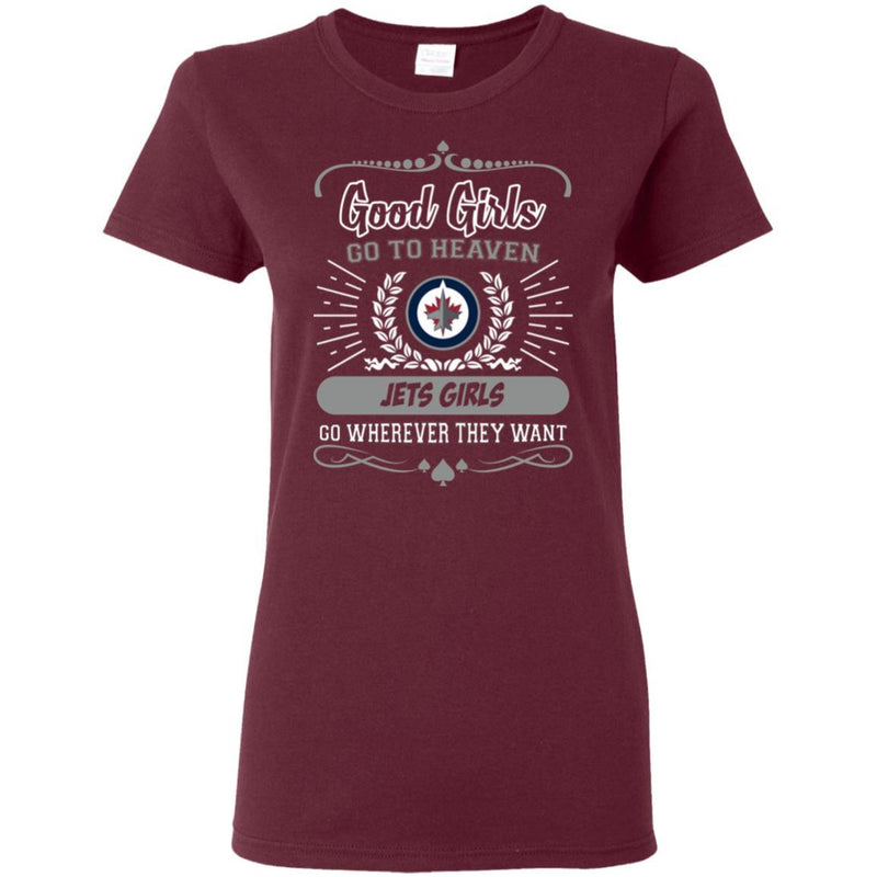 Good Girls Go To Heaven Winnipeg Jets Girls T Shirts