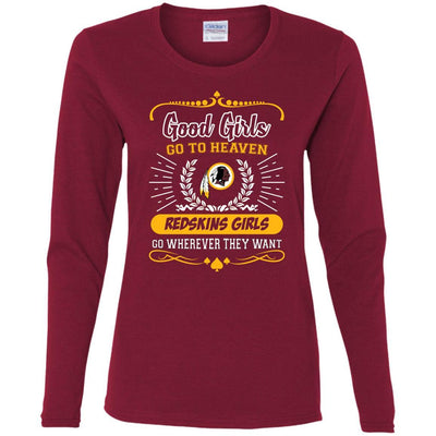 Good Girls Go To Heaven Washington Redskins Girls T Shirts