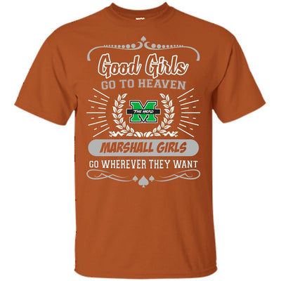 Good Girls Go To Heaven Marshall Thundering Herd Girls T Shirts