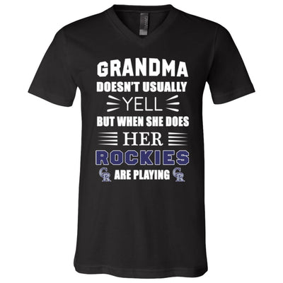 Grandma Doesn't Usually Yell Colorado Rockies T Shirts