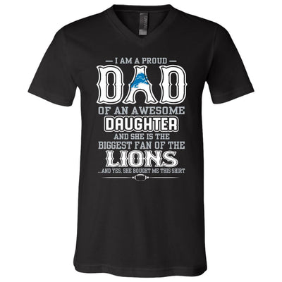 Proud Of Dad Of An Awesome Daughter Detroit Lions T Shirts