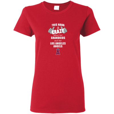 This Nana Is Crazy About Her Grandkids And Her Los Angeles Angels T Shirts