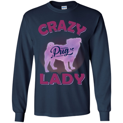 Crazy Pug Lady T Shirts