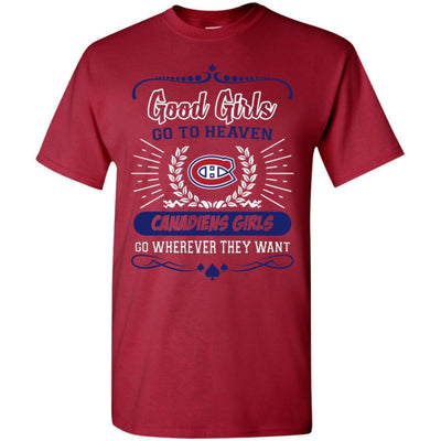 Good Girls Go To Heaven Montreal Canadiens Girls T Shirts