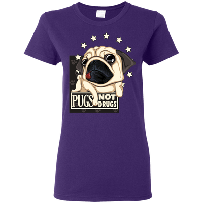 Lovely Black Gift For Collection Dog T Shirts Pugs Not Drugs V2