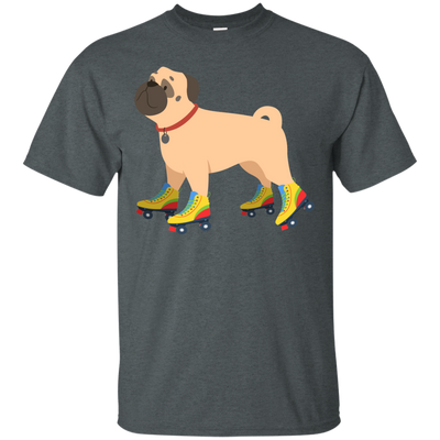 Roller Skating Pug T Shirts