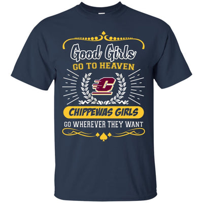 Good Girls Go To Heaven Central Michigan Chippewas Girls T Shirts