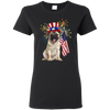 Independence Day Pug T Shirts