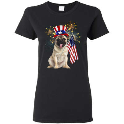 Independence Day Pug T Shirts