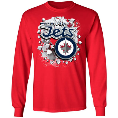 Colorful Earthquake Art Winnipeg Jets T Shirt