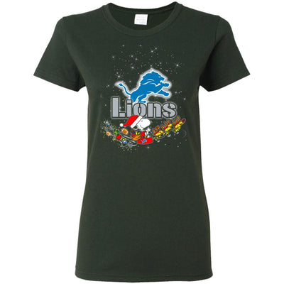 Snoopy Christmas Detroit Lions T Shirts