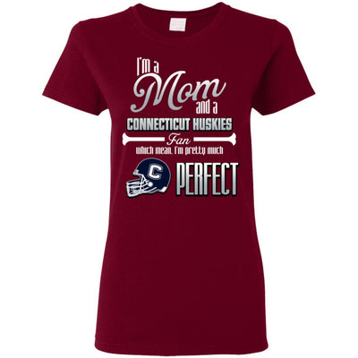 Cool Pretty Perfect Mom Fan Connecticut Huskies T Shirt