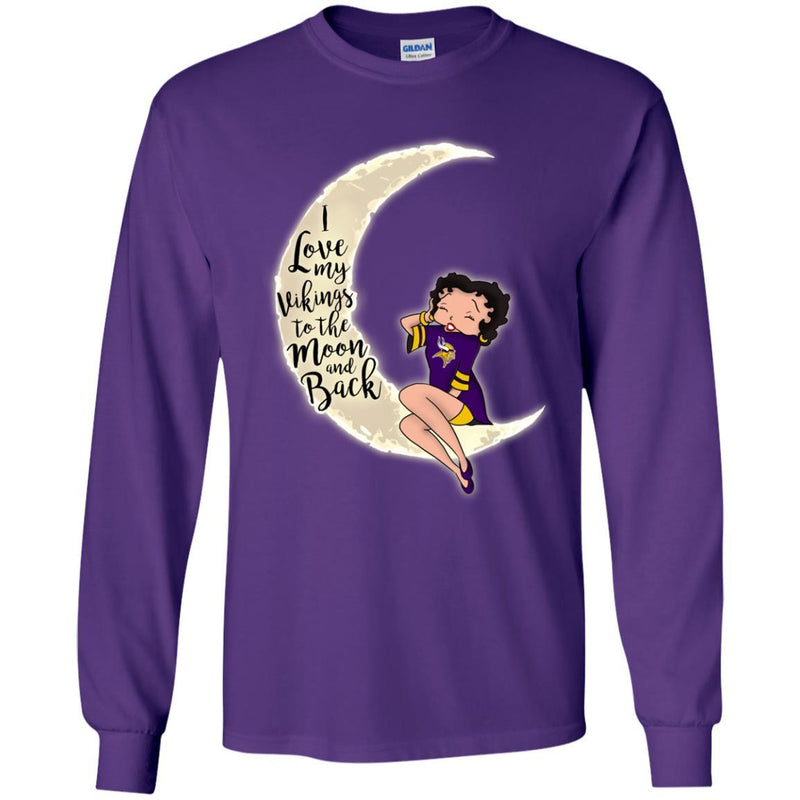 BB I Love My Minnesota Vikings To The Moon And Back T Shirt