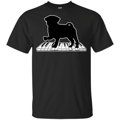 Pug Playing Piano Music T Shirts