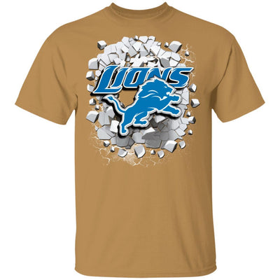 Colorful Earthquake Art Detroit Lions T Shirt