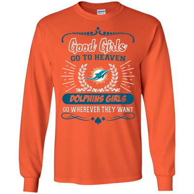 Good Girls Go To Heaven Miami Dolphins Girls T Shirts