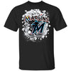 Colorful Earthquake Art Miami Marlins T Shirt