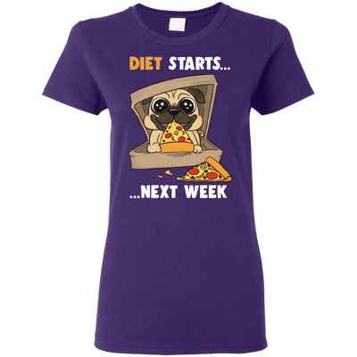 Diet Starts Next Week Pug T Shirts