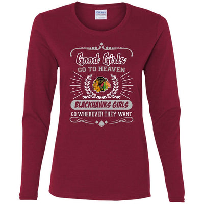 Good Girls Go To Heaven Chicago Blackhawks Girls T Shirts