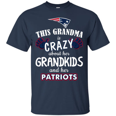 Funny This Grandma Is Crazy About Her Grandkids And Her Patriots T Shirts