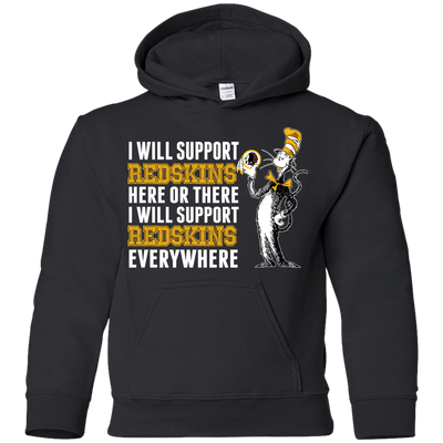 I Will Support Everywhere Washington Redskins T Shirts