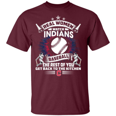 Funny Gift Real Women Watch Cleveland Indians T Shirt