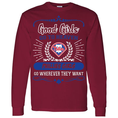 Good Girls Go To Heaven Philadelphia Phillies Girls T Shirts