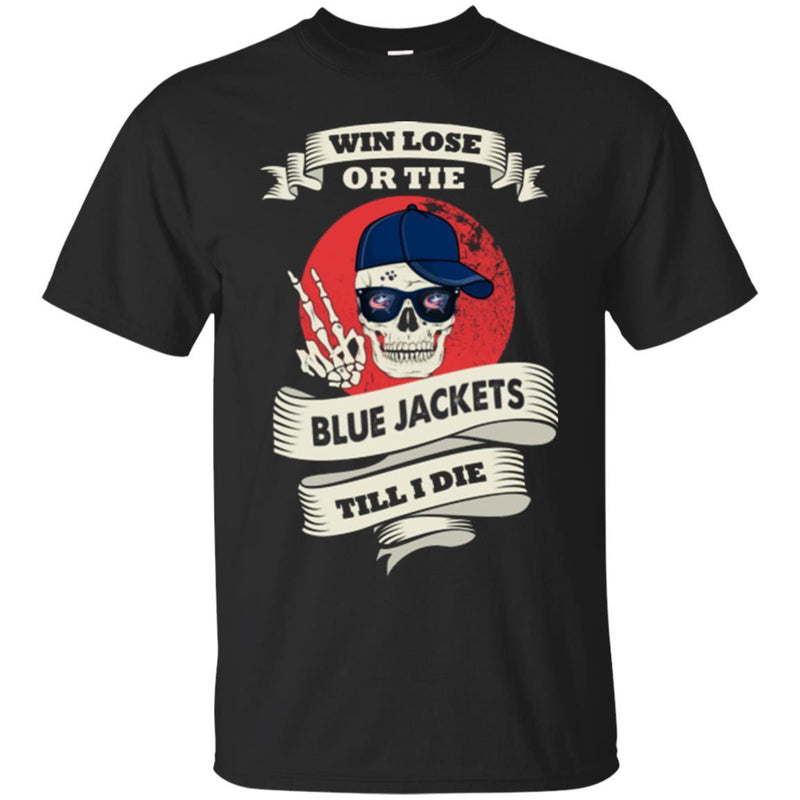 Skull Say Hi Columbus Blue Jackets T Shirts