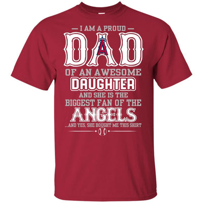 Proud Of Dad Of An Awesome Daughter Los Angeles Angels T Shirts