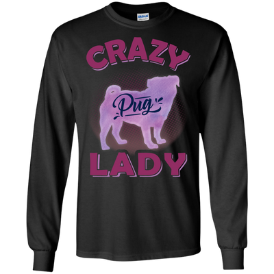 Crazy Pug Lady T Shirts