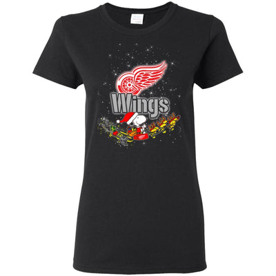 Snoopy Christmas Detroit Red Wings T Shirts