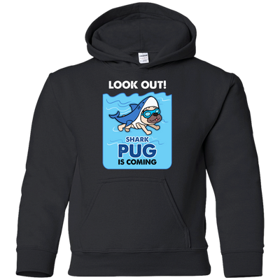 Look Out Shark Pug Is Coming T Shirts