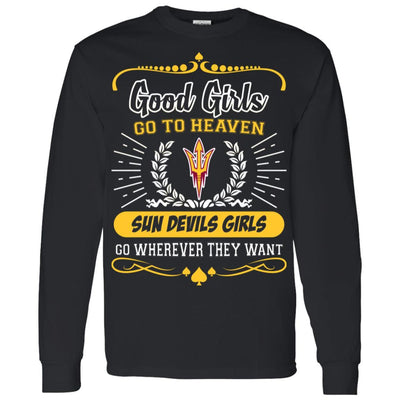 Good Girls Go To Heaven Arizona State Sun Devils Girls T Shirts