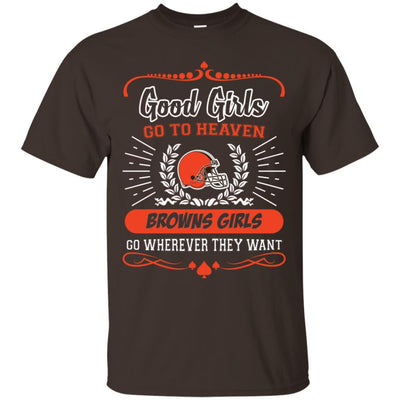 Good Girls Go To Heaven Cleveland Browns Girls T Shirts