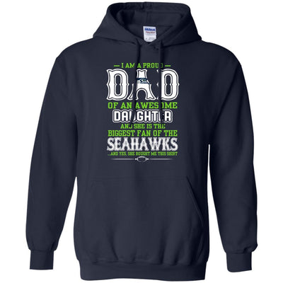 Proud Of Dad Of An Awesome Daughter Seattle Seahawks T Shirts